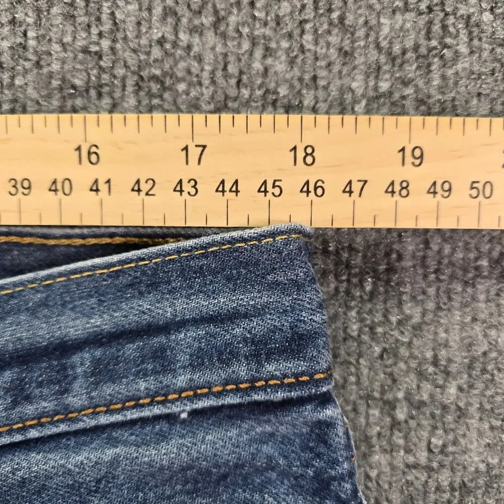Levis 501 Jeans 36x34 (36x33) Blue Denim Straight Leg Button Fly Cotton Whisker